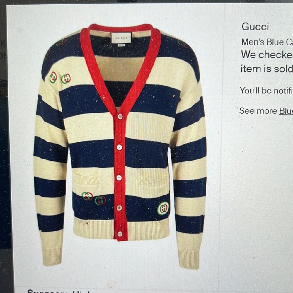 NEW Men’s Gucci cardigan